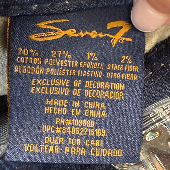 Seven7 Women's Dark Blue Denim Shorts - Picture 5 of 6